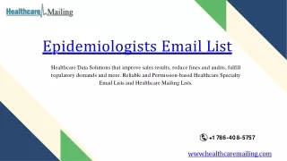 epidemiologists email list