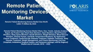 Remote Patient Monitoring Devices Market Growth, Size, COVID-19 Overview