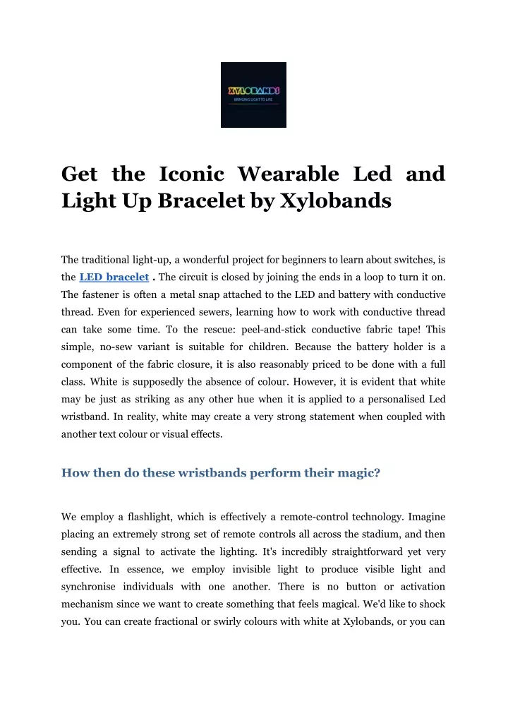 get the iconic wearable led and light up bracelet