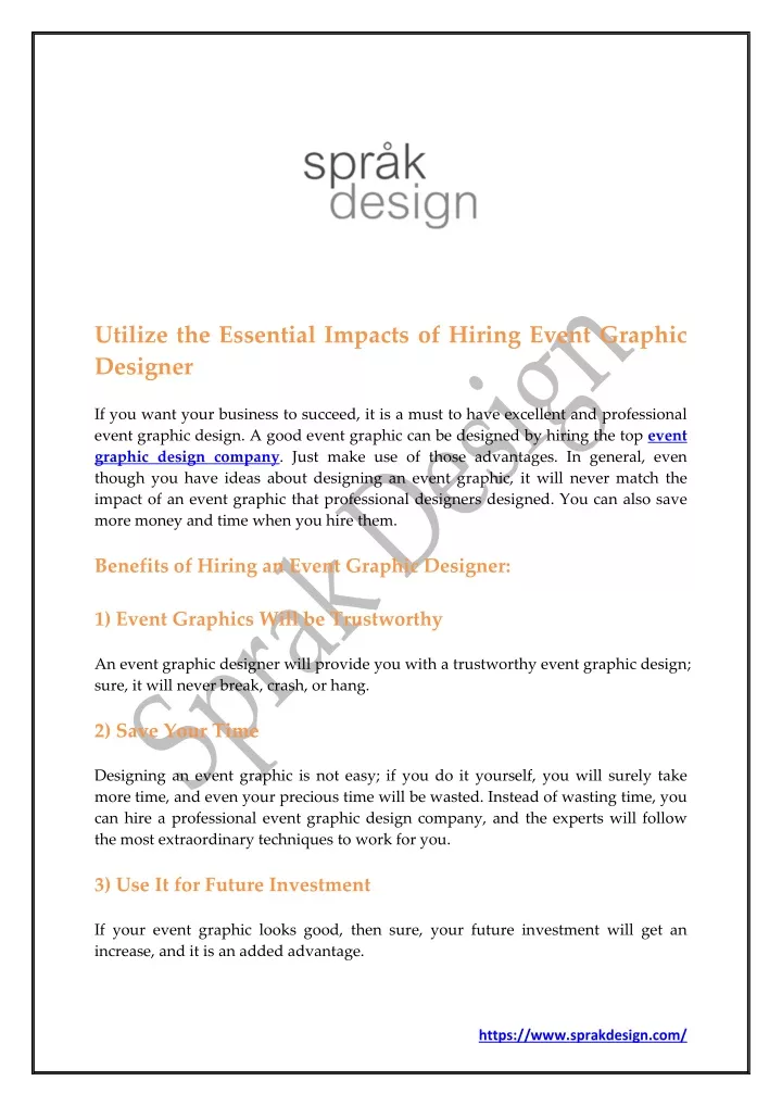 utilize the essential impacts of hiring event