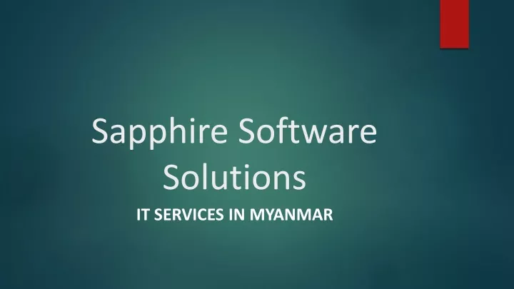 sapphire software solutions