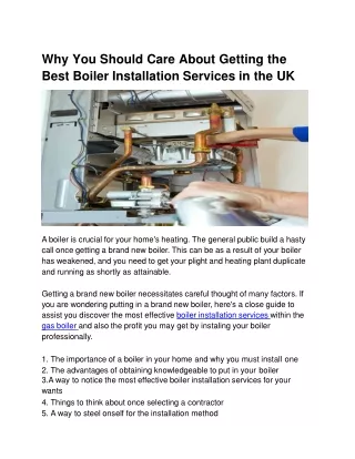 Why You Should Care About Getting The Best Boiler Installation Services In The UK (2)
