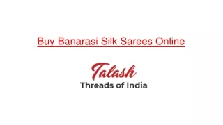 Buy Banarasi Silk Sarees Online