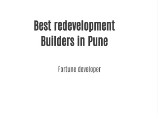 Best redevelopment Builders in Pune