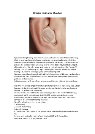 Hearing clinic near Mumbai