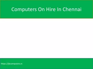 computers on hire in Chennai