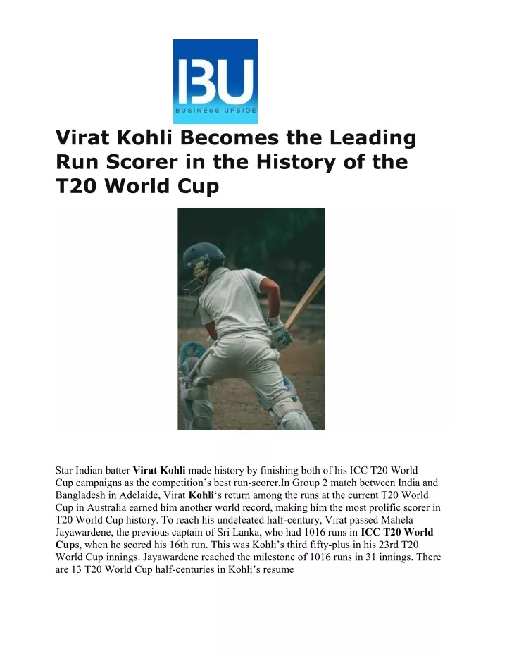 virat kohli becomes the leading run scorer