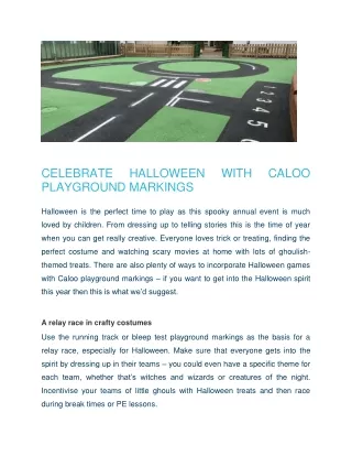 celebrate playground markings