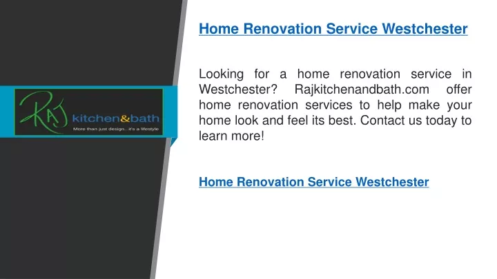 home renovation service westchester