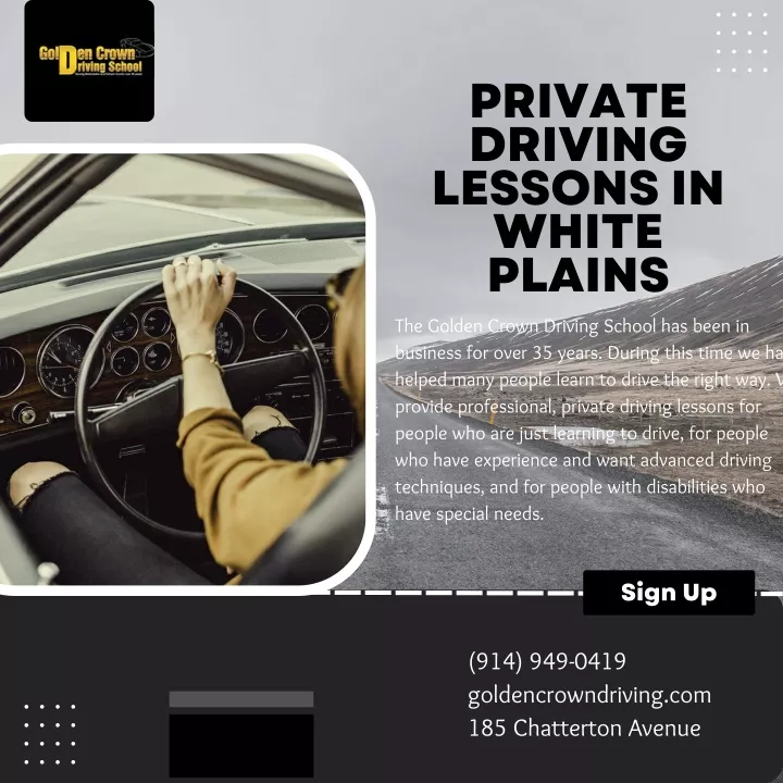 private driving lessons in white plains business
