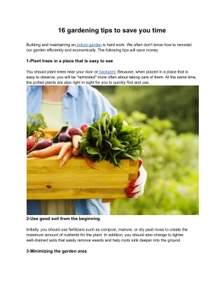 16 gardening tips to save you time