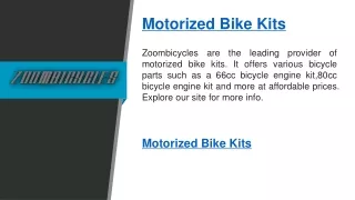 Motorized Bike Kits   Zoombicycles.com