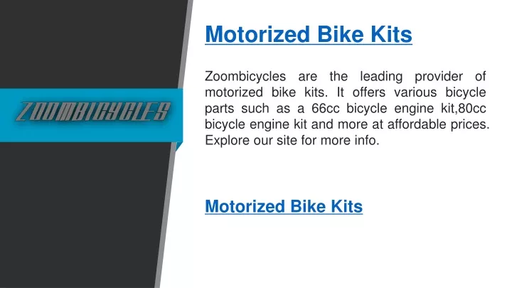 motorized bike kits