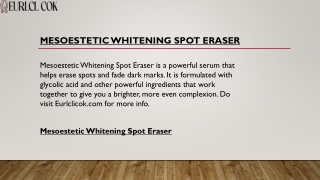 mesoestetic whitening spot eraser