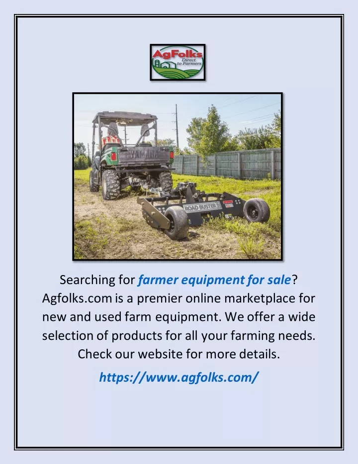 searching for farmer equipment for sale agfolks