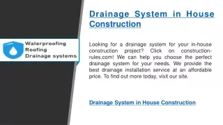 Drainage System In House Construction   Construction-rules.com