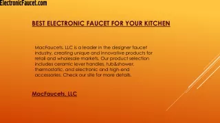 Best Electronic Faucet For Your Kitchen