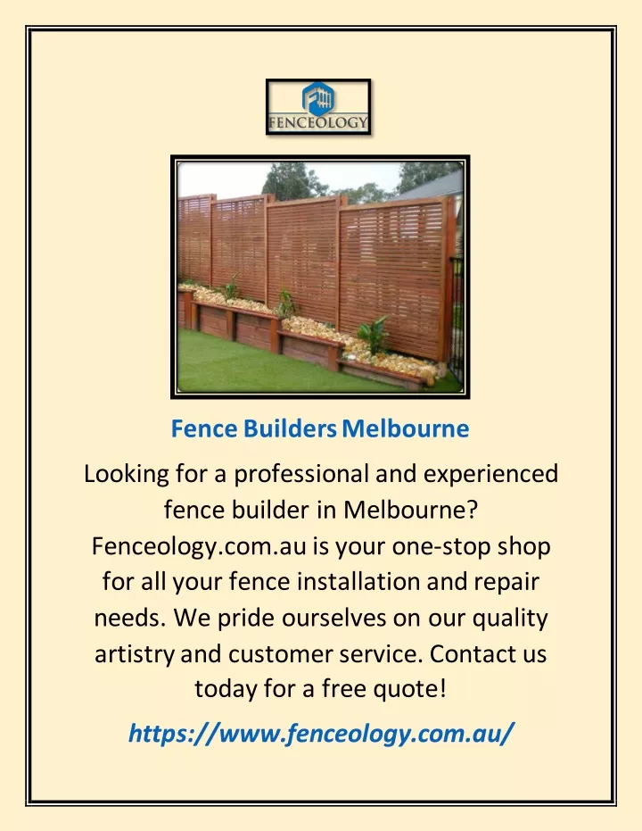 fence builders melbourne