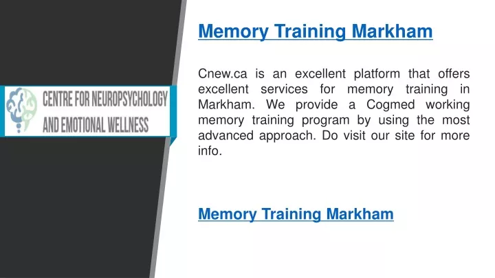 memory training markham