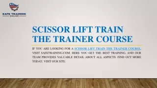 scissor lift train the trainer course