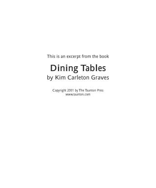 Dining Tables - woodworking projects ideas