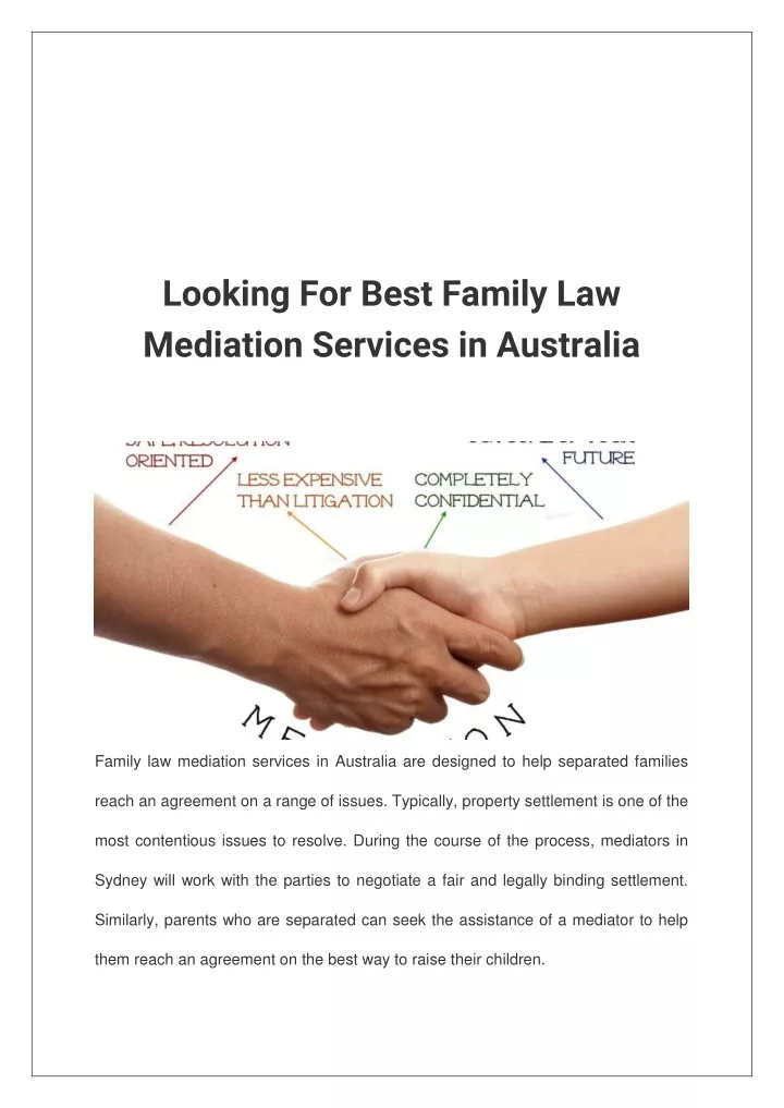 looking for best family law mediation services