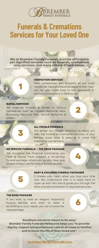 Funerals and Cremations Services for your Loved One