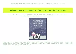 [READ PDF] EPUB Adventure with Marie the Cow Activity Book Online Book