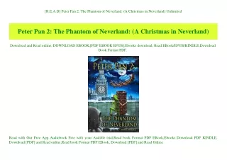 [R.E.A.D] Peter Pan 2 The Phantom of Neverland (A Christmas in Neverland) Unlimited