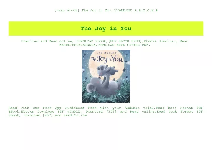 read ebook the joy in you download e b o o k