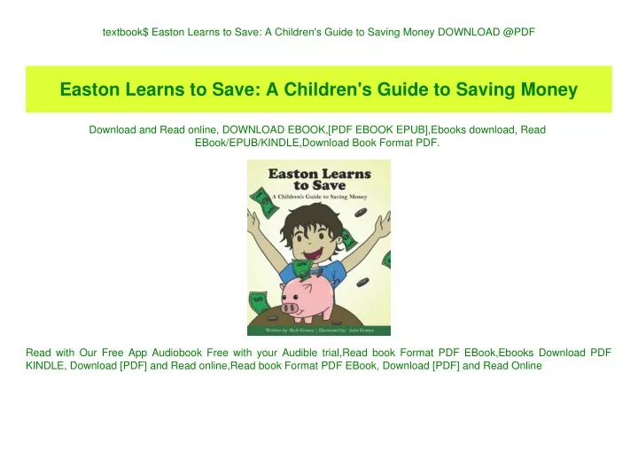 textbook easton learns to save a children s guide