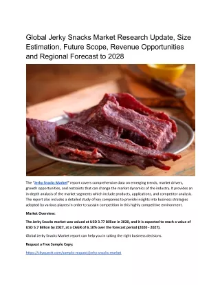 global jerky snacks market research update size