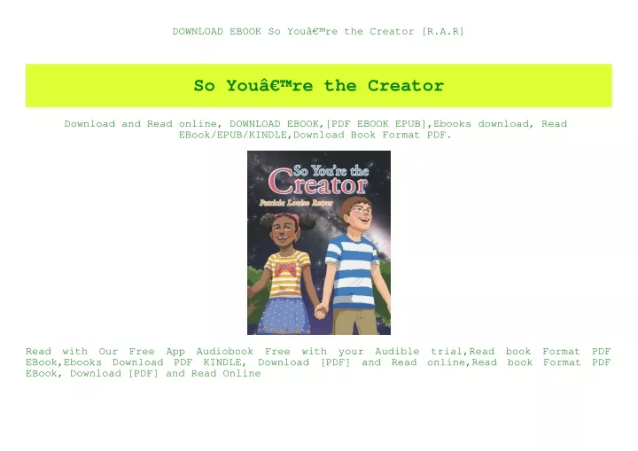 download ebook so you re the creator r a r