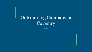 Outsourcing Company in Coventry