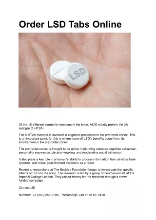 Order LSD Tabs Online