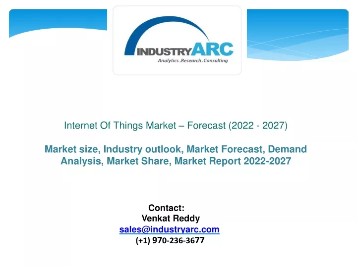 internet of things market forecast 2022 2027