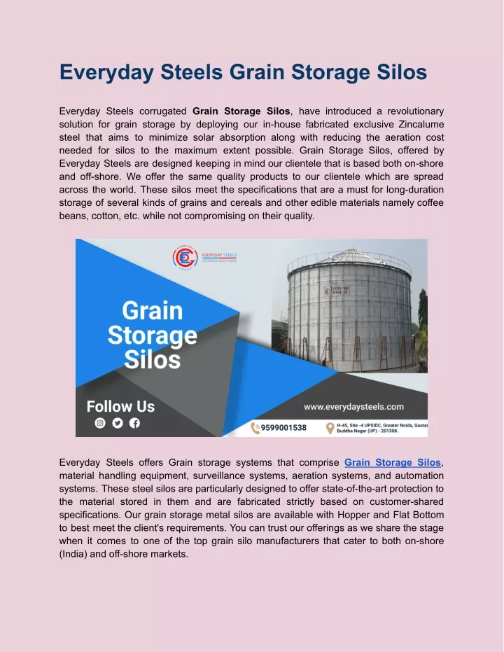 everyday steels grain storage silos