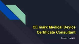 CE mark Medical Device Certificate Consultant PPT (1)