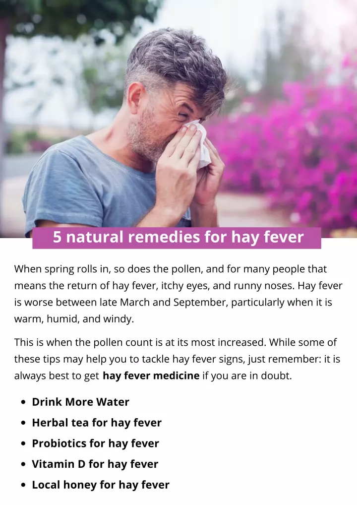 5 natural remedies for hay fever