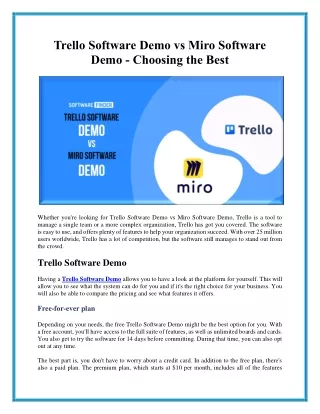 trello software demo vs miro software demo