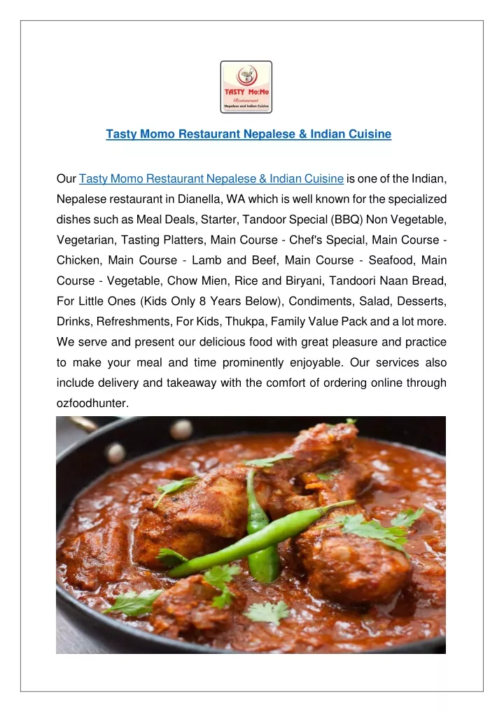 tasty momo restaurant nepalese indian cuisine