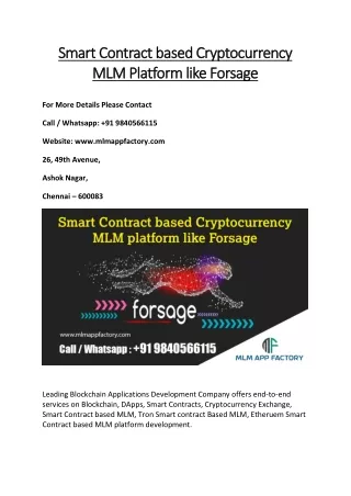 smart contract based cryptocurrency smart