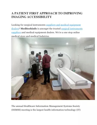 a patient first approach to improving imaging
