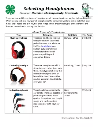 s electing headphones consumer decision making