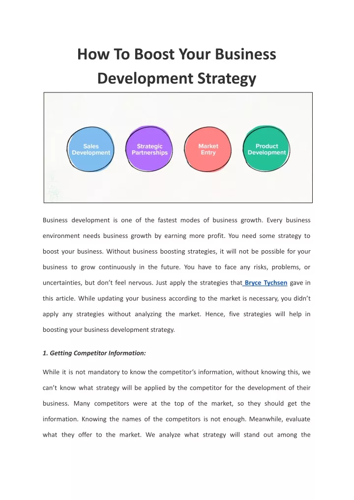 how to boost your business development strategy