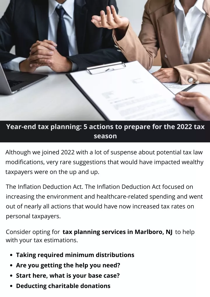 year end tax planning 5 actions to prepare