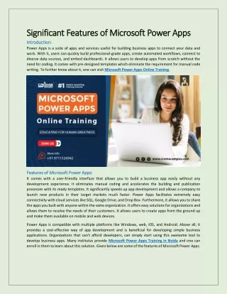significant features of microsoft power apps