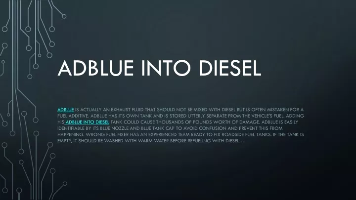 adblue into diesel