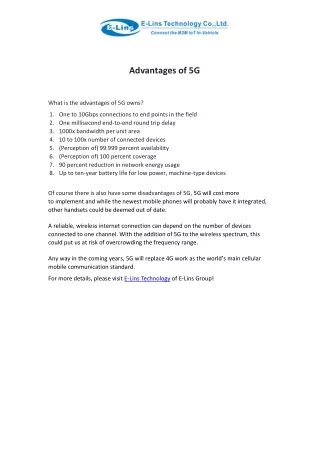 advantages of 5g