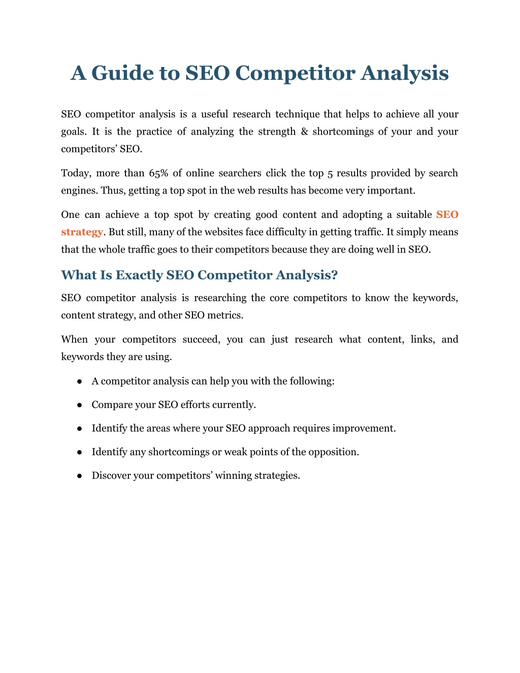PPT - A Guide to SEO Competitor Analysis PowerPoint Presentation, free ...